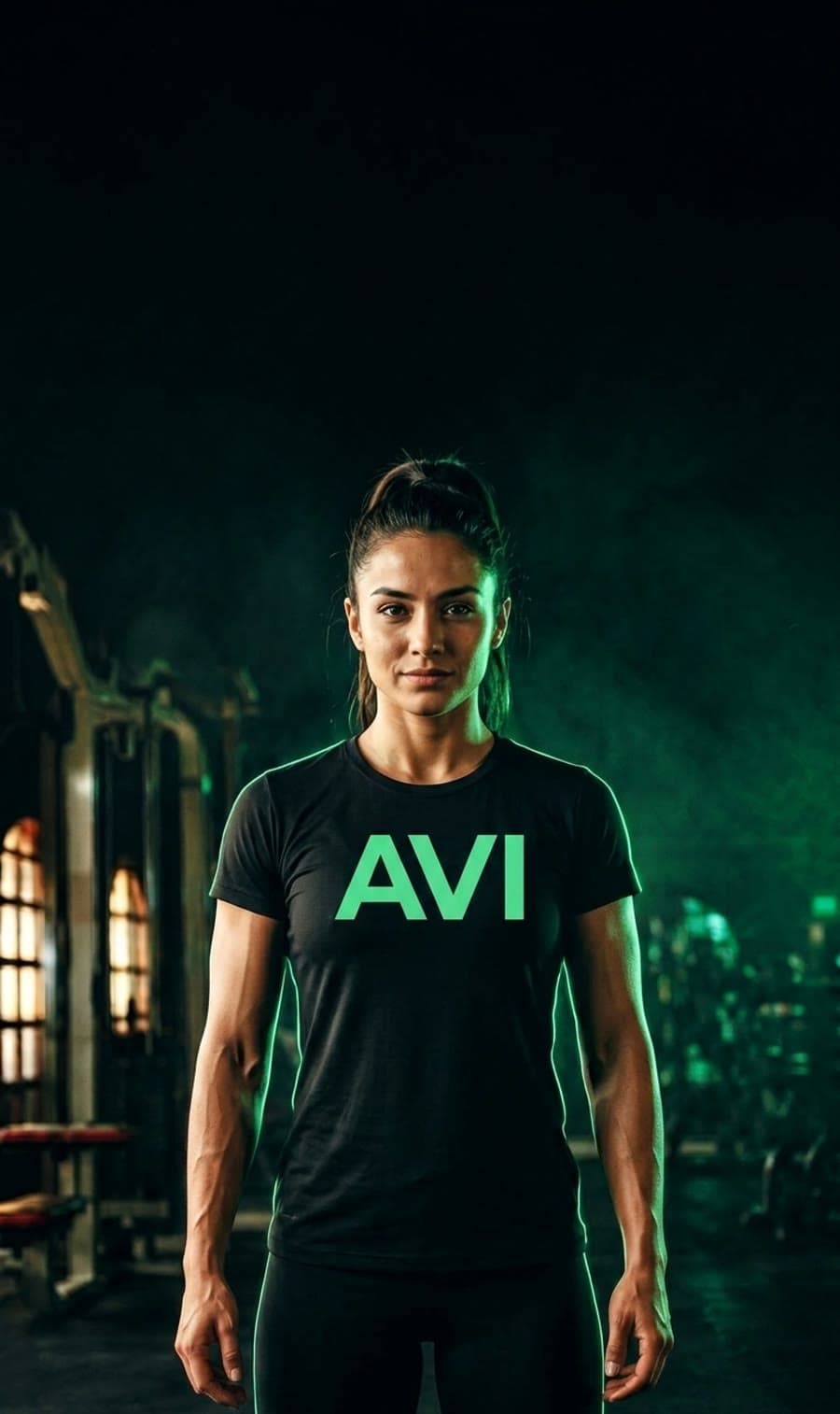 Atleta de AVI en el gimnasio